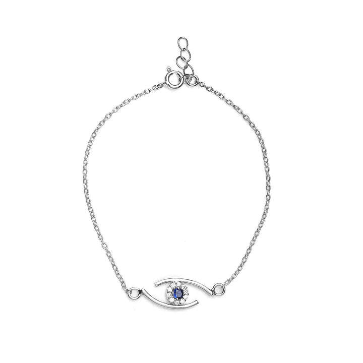 925 Silver Moissanite Diamond Evil Eye Bracelet
