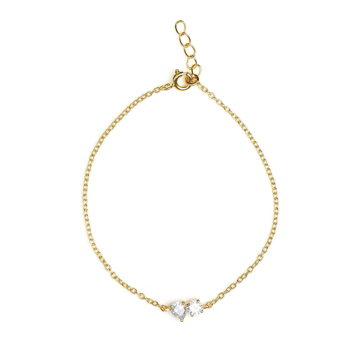 925 Silver Moissanite Diamond Toi et Moi Bracelet