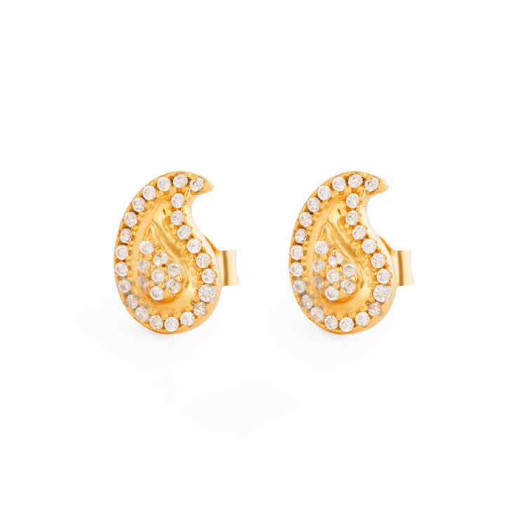925 Sterling Silver 18K Gold Plated Drizzle Studs