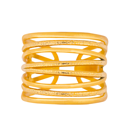 Multi layer gold plated ring - 18K Gold Plated/ Anti Tarnish -Waterproof