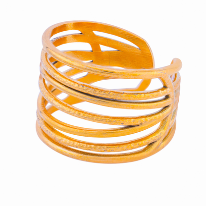 Multi layer gold plated ring - 18K Gold Plated/ Anti Tarnish -Waterproof