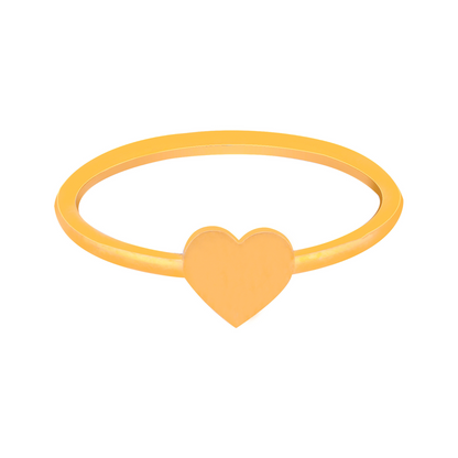 Dainty golden heart ring  - 18K Gold Plated/ Anti Tarnish -Waterproof