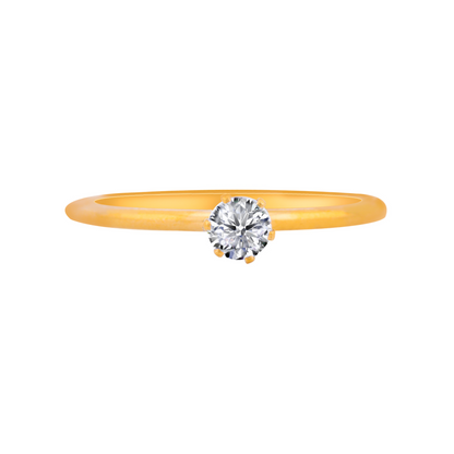 Solitaire ring -18K Gold Plated/ Anti Tarnish -Waterproof