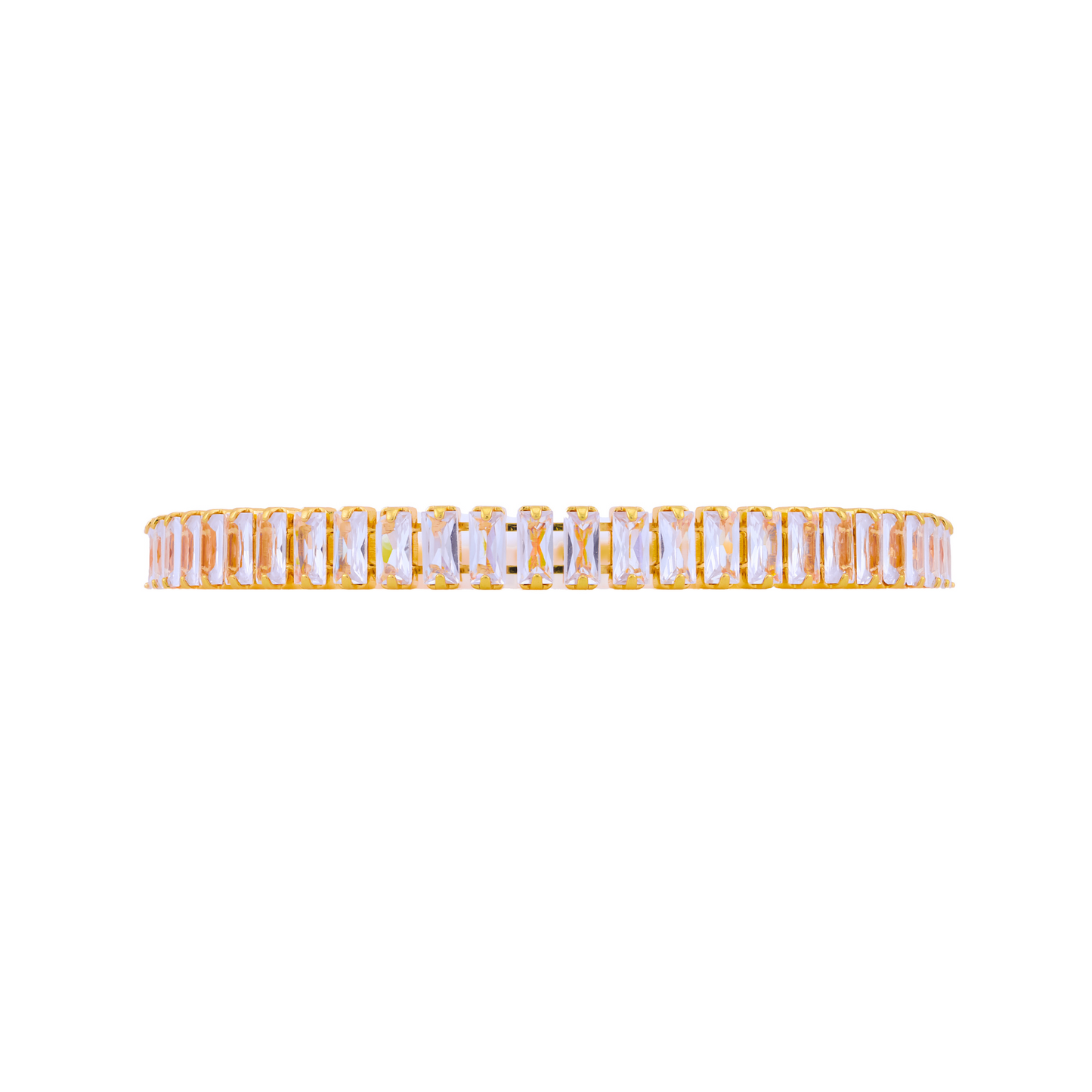 Cubic Zirconia Tennis Bracelet - 18K Gold Plated/ Anti Tarnish -Waterproof