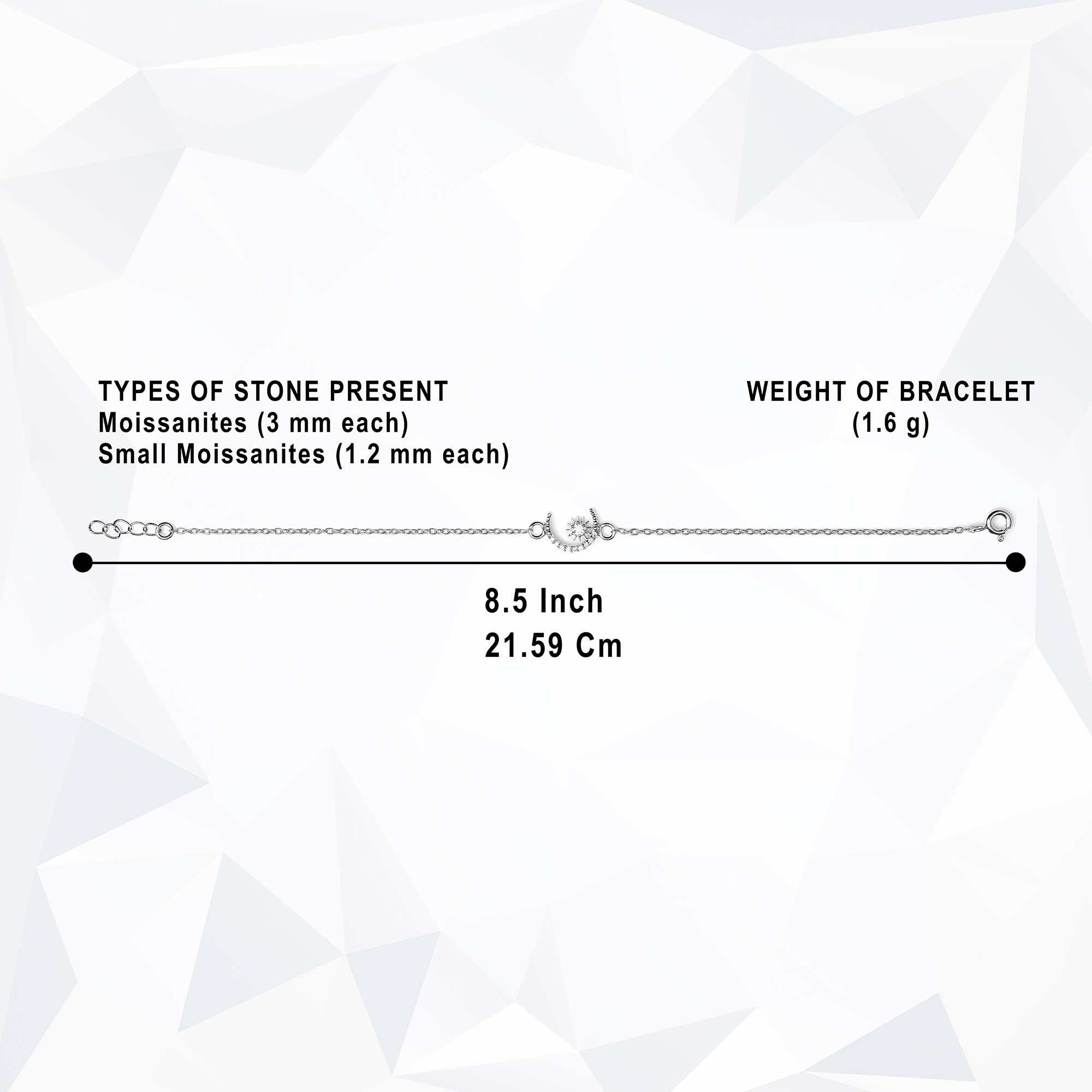 925 Silver Moissanite Diamond Balance Soul Bracelet