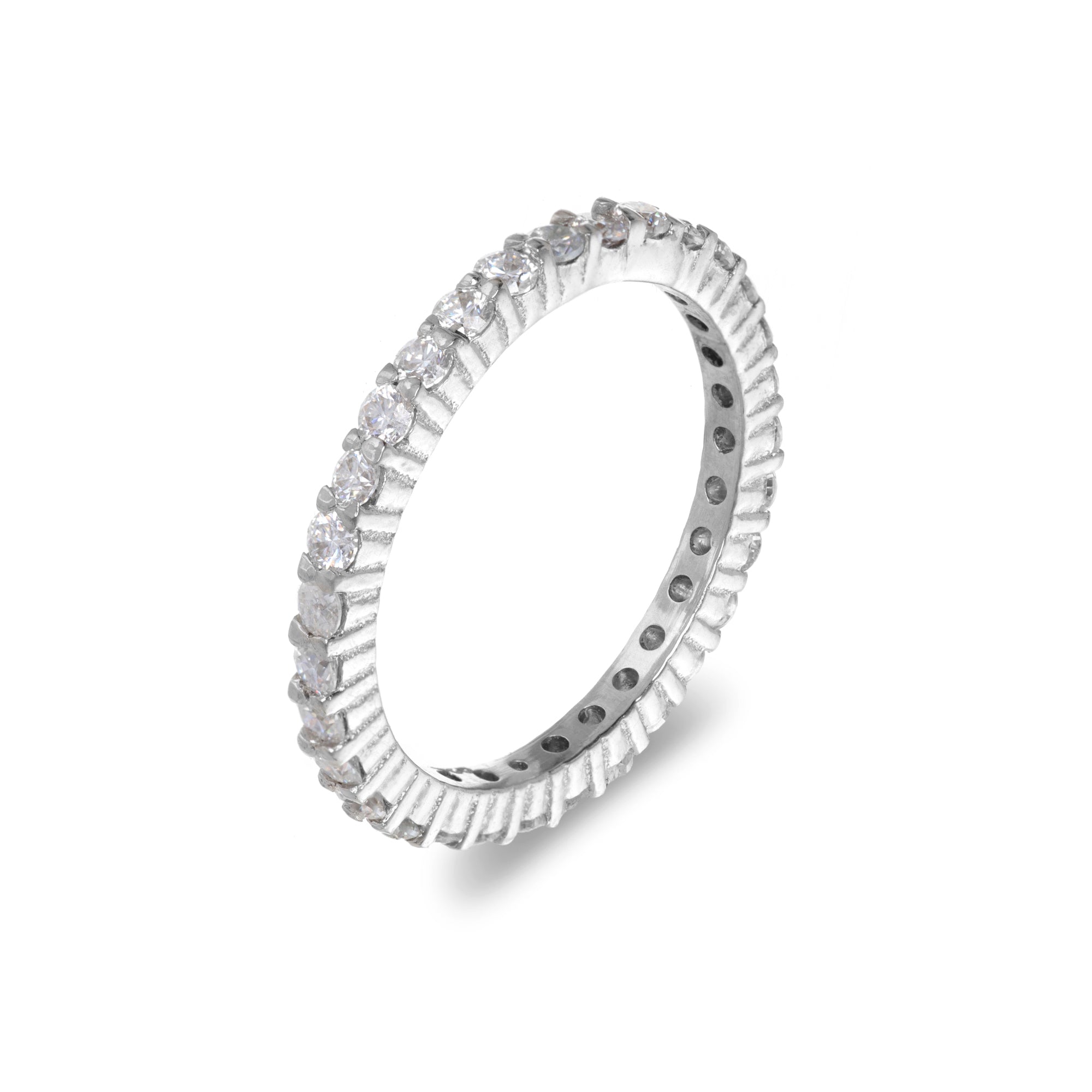 Surrounded by Moissanite Diamond Band Ring