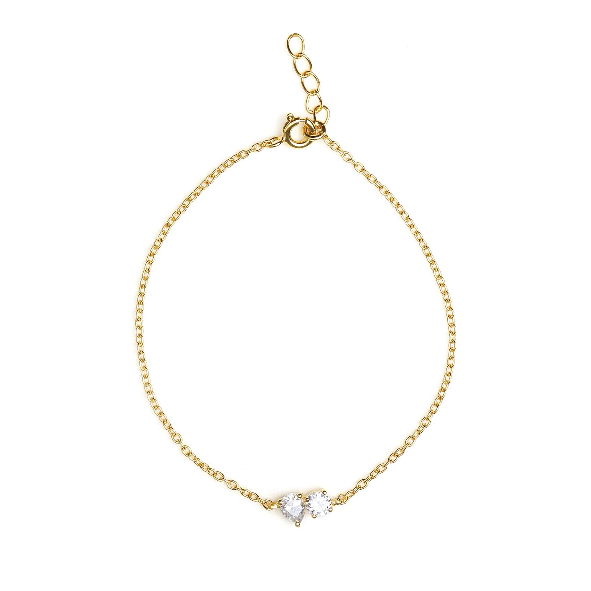 925 Silver Moissanite Diamond Toi et Moi Bracelet