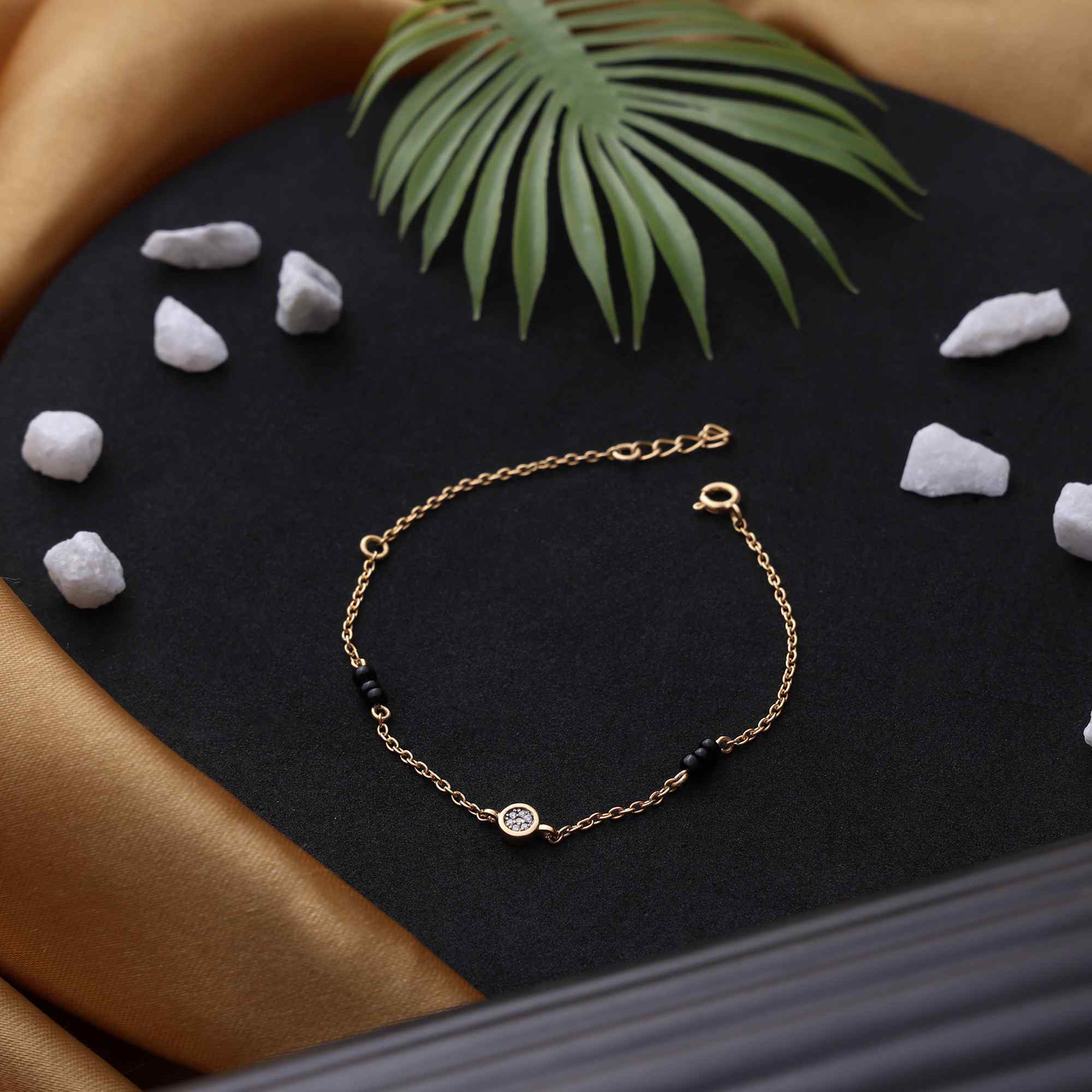 925 Silver Moissanite Diamond Mangalsutra Bracelet