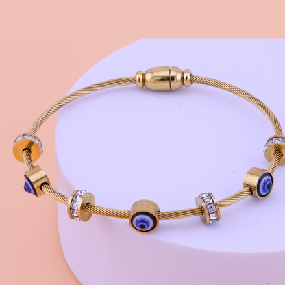 Soraya Evil Eye Bracelet – 18K Gold Plated, Anti-Tarnish & Waterproof