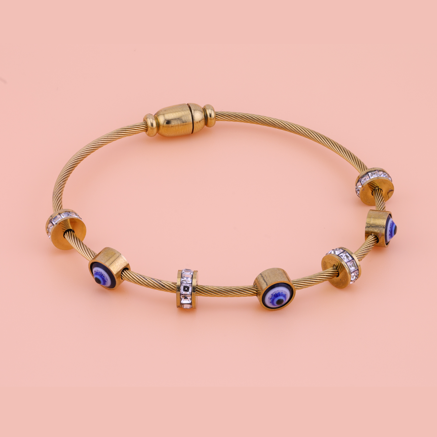 Soraya Evil Eye Bracelet – 18K Gold Plated, Anti-Tarnish & Waterproof