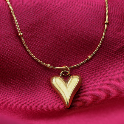 Love Pendant Necklace - 18K Gold Plated/ Anti Tarnish -Waterproof