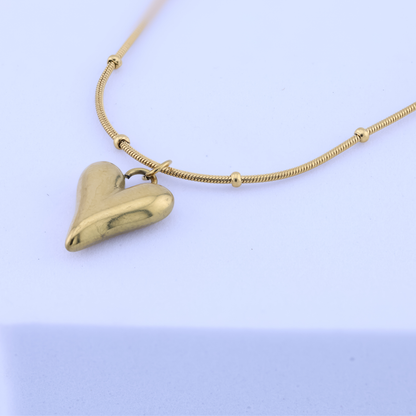 Love Pendant Necklace - 18K Gold Plated/ Anti Tarnish -Waterproof