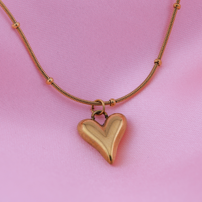 Love Pendant Necklace - 18K Gold Plated/ Anti Tarnish -Waterproof