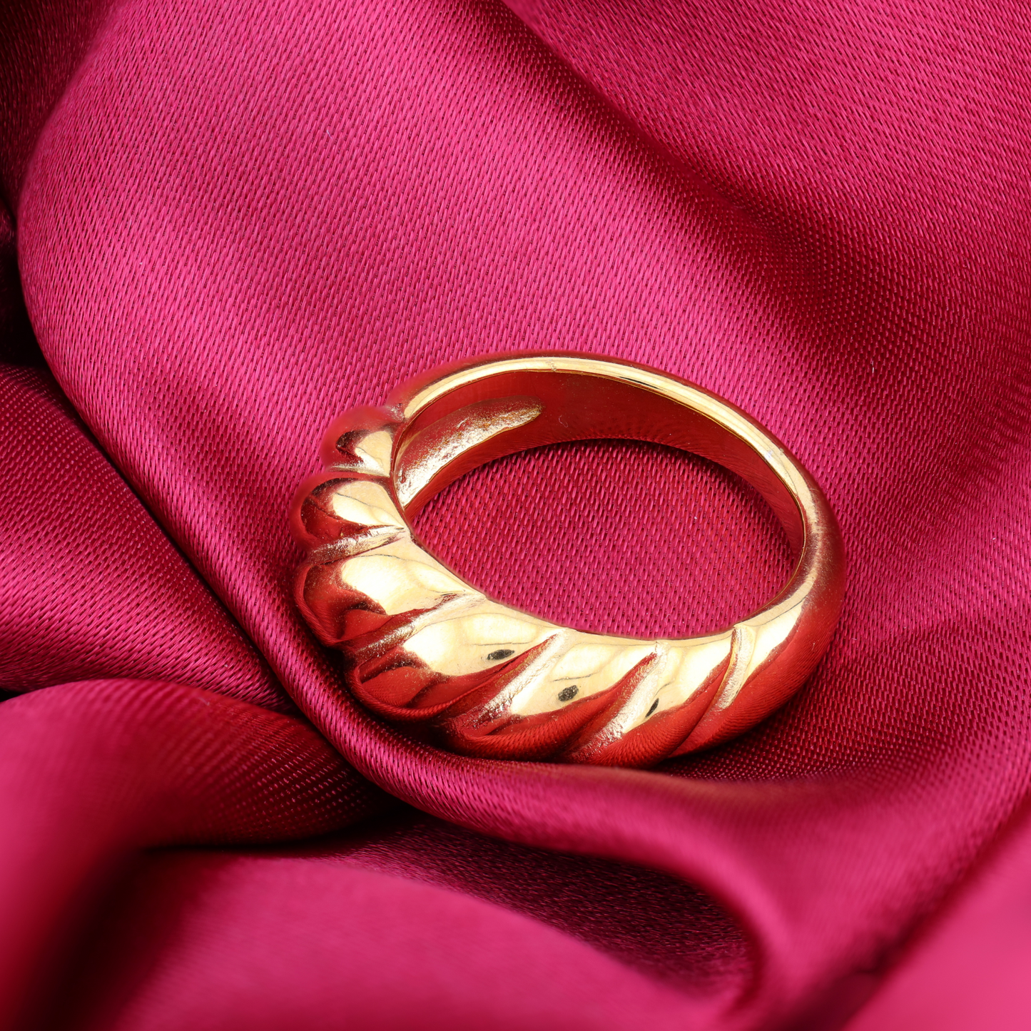 Statement Croissant Ring - 18K Gold Plated/ Anti Tarnish -Waterproof