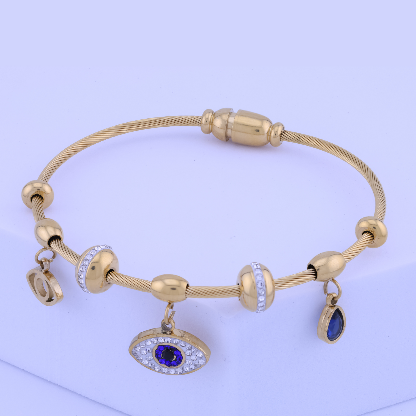 Soraya Evil Eye Charm Bracelet – 18K Gold Plated, Anti-Tarnish & Waterproof