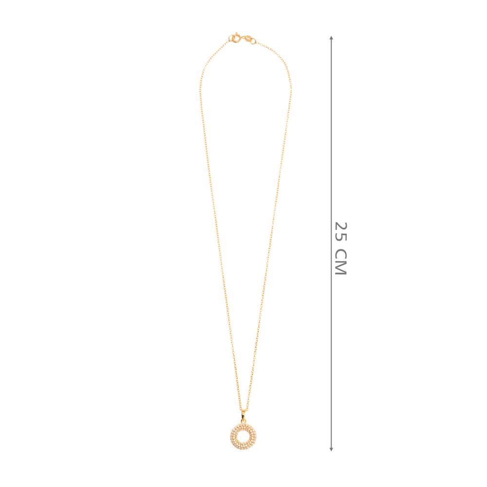 925 Sterling Silver Moissanite Diamond 18K Gold Plated Pave Open Pendant Necklace With Chain