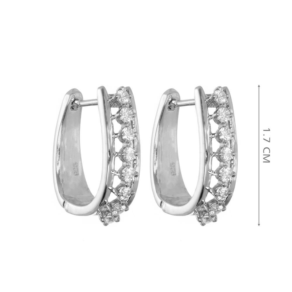 925 Sterling Silver Moissanite Diamond Rhodium-Plated Celestra Magic  Earrings