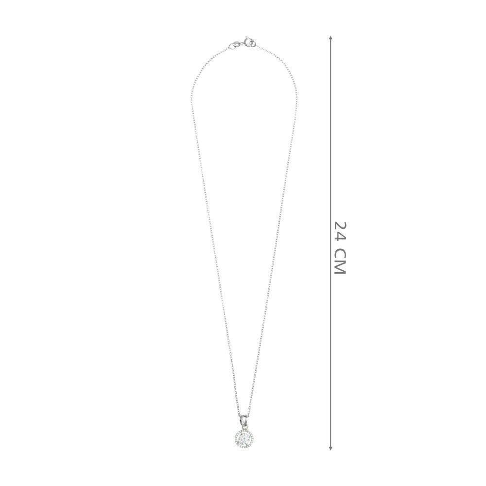 Soraya Luxe 925 Sterling Silver Moissanite Diamond Rhodium-Plated Solitaire Drop Pendant Necklace with Chain