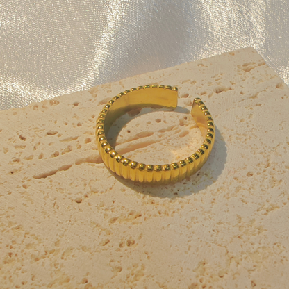 Ripple band -  18K Gold Plated/ Anti Tarnish -Waterproof