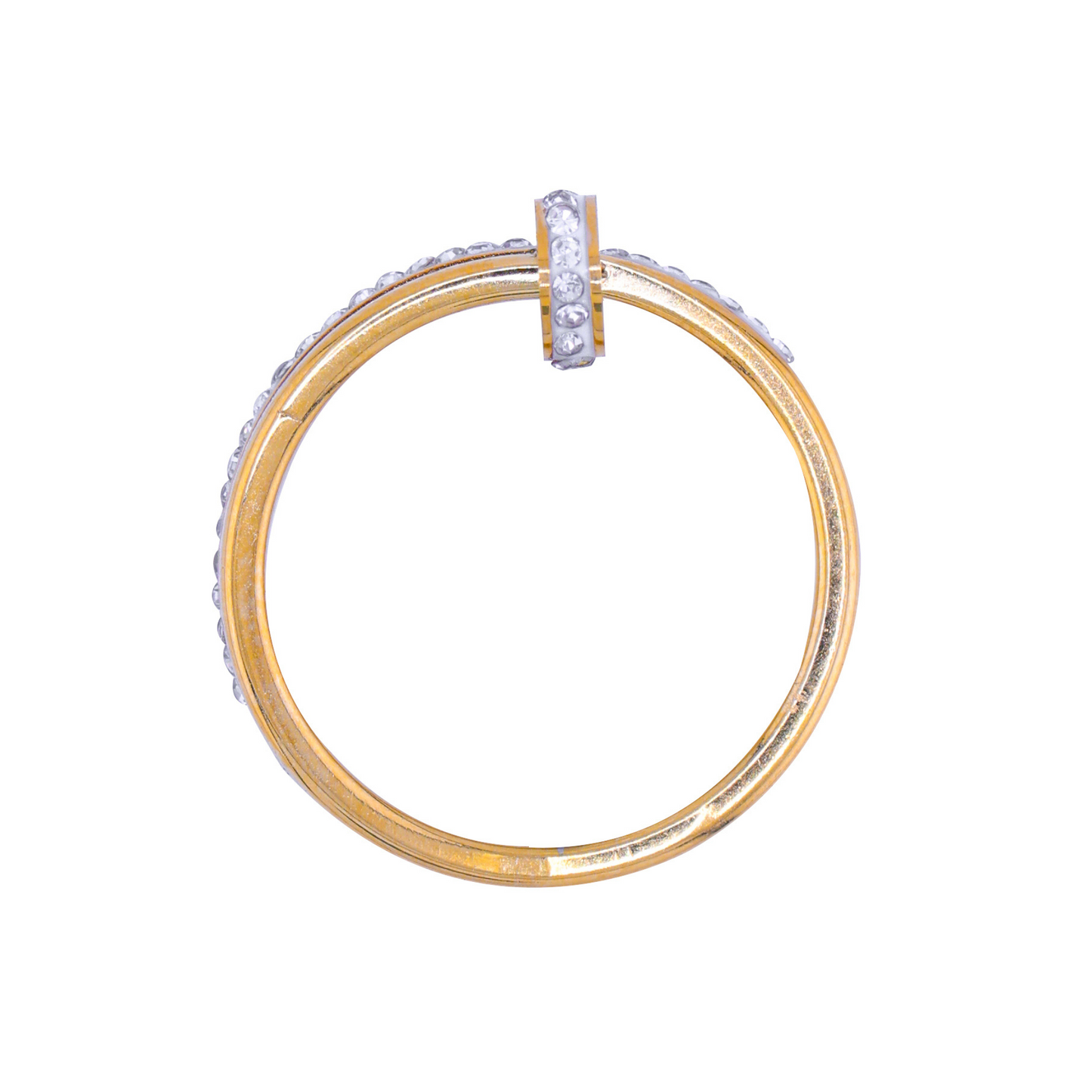 White nail ring - 18K Gold Plated/ Anti Tarnish -Waterproof