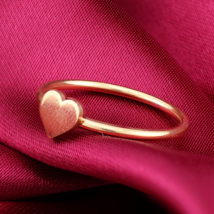 Dainty golden heart ring  - 18K Gold Plated/ Anti Tarnish -Waterproof