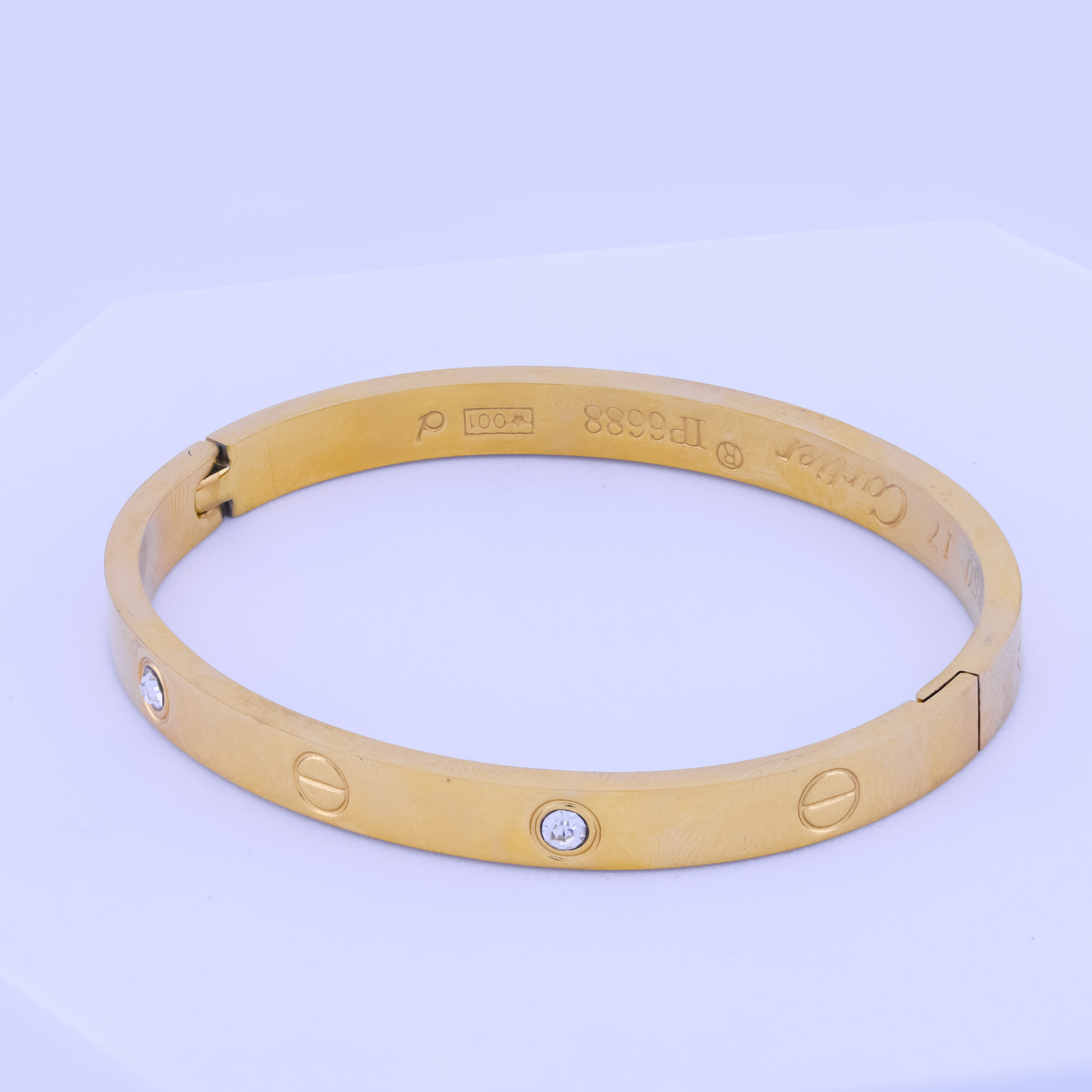 Stoned screwdriver cartier bracelet - 18K Gold Plated/ Anti Tarnish -Waterproof