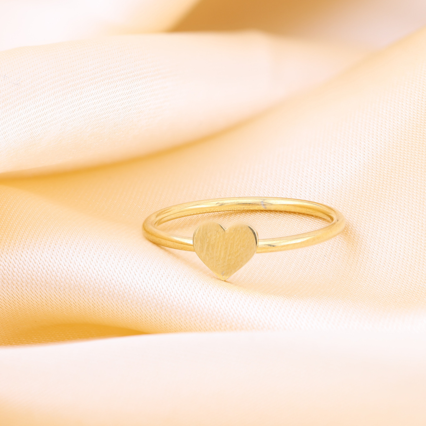 Dainty golden heart ring  - 18K Gold Plated/ Anti Tarnish -Waterproof