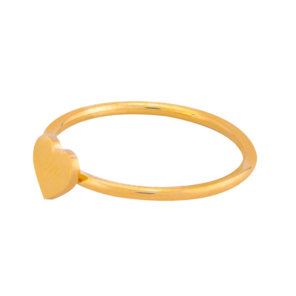 Dainty golden heart ring  - 18K Gold Plated/ Anti Tarnish -Waterproof