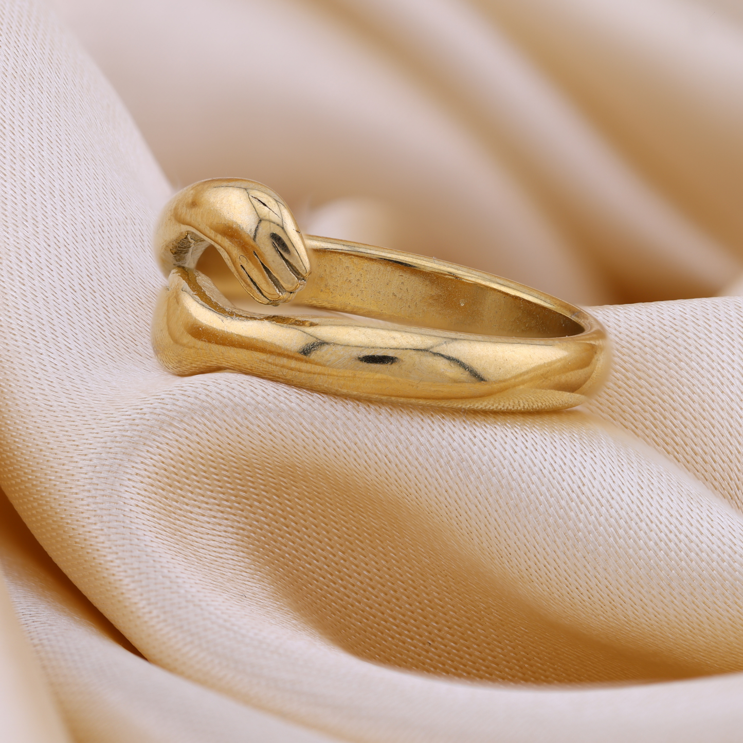 Chunky Love hug ring - 18K Gold Plated/ Anti Tarnish -Waterproof