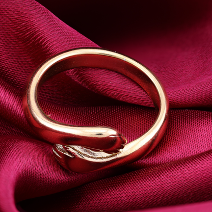 Chunky Love hug ring - 18K Gold Plated/ Anti Tarnish -Waterproof