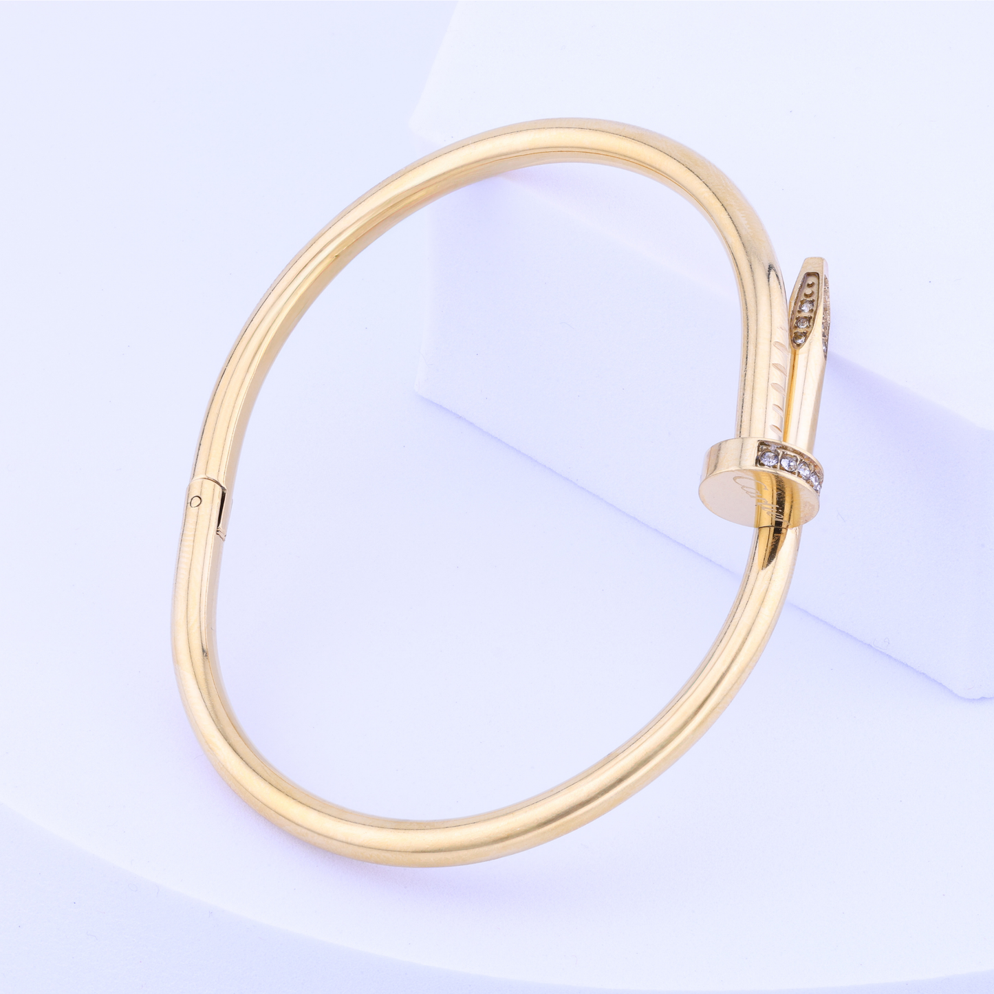 Nail statement bracelet - 18K Gold Plated/ Anti Tarnish -Waterproof