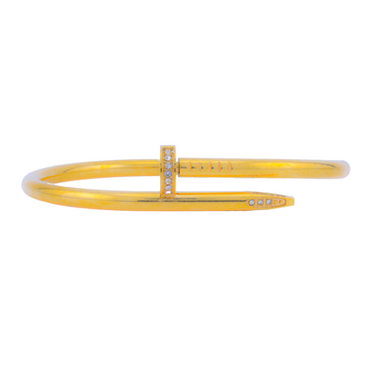 Nail statement bracelet - 18K Gold Plated/ Anti Tarnish -Waterproof