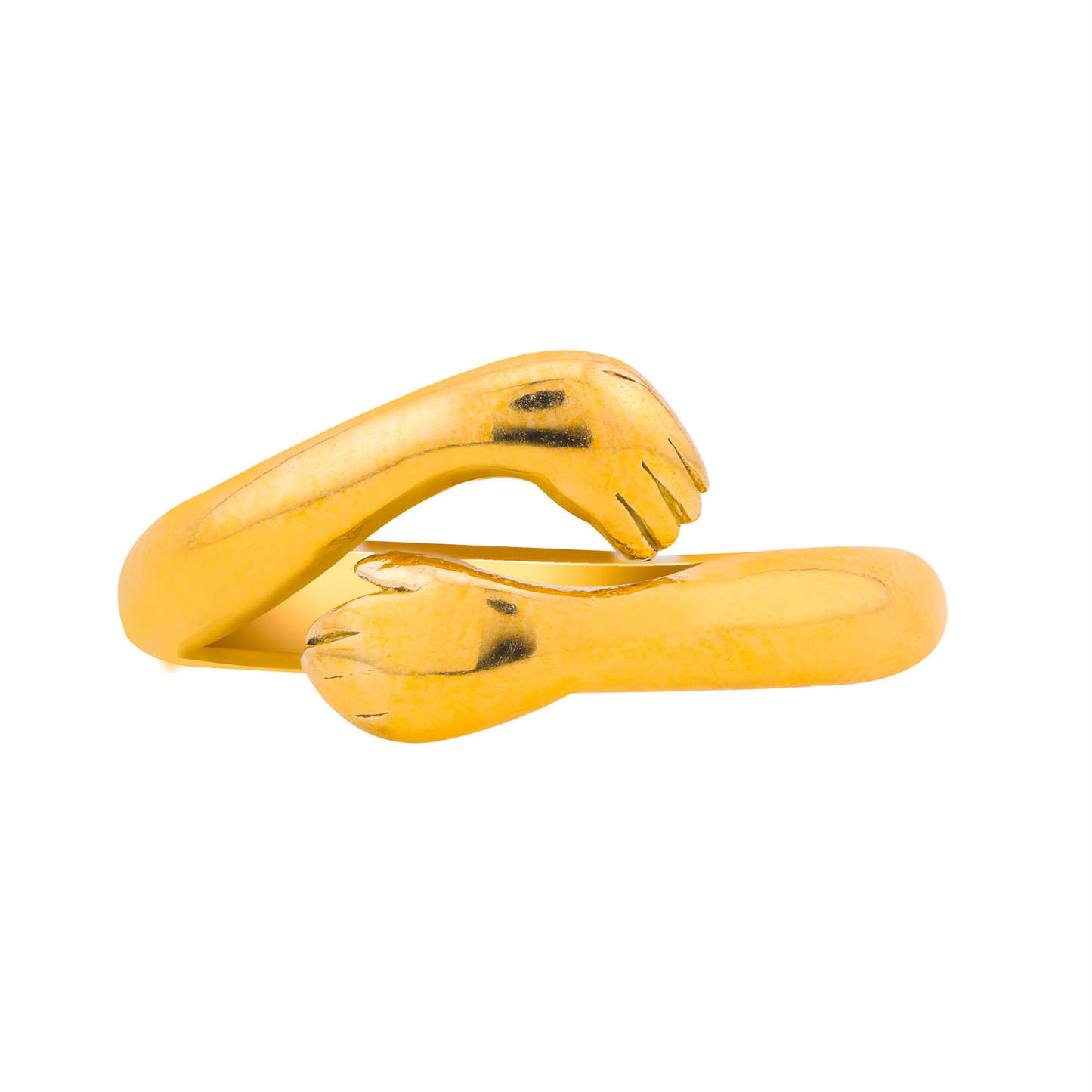 Chunky Love hug ring - 18K Gold Plated/ Anti Tarnish -Waterproof