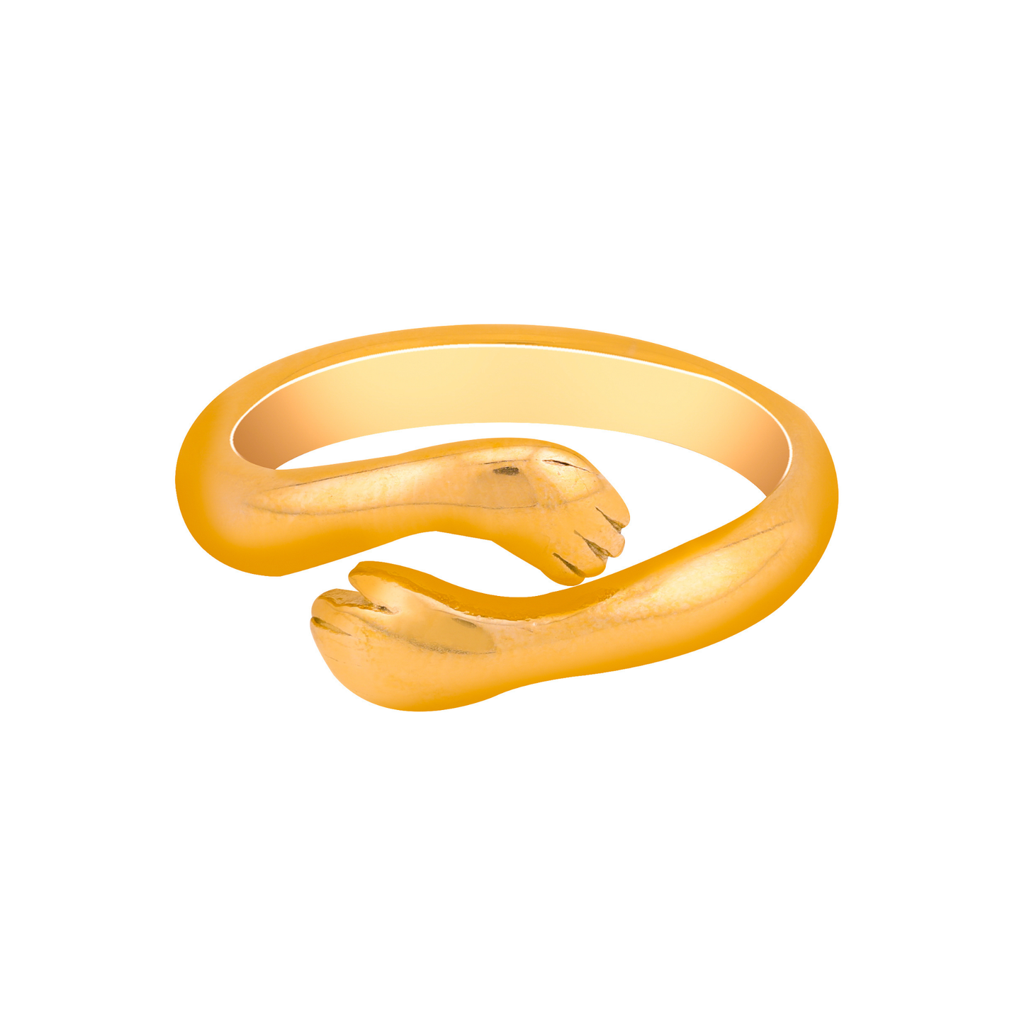 Chunky Love hug ring - 18K Gold Plated/ Anti Tarnish -Waterproof