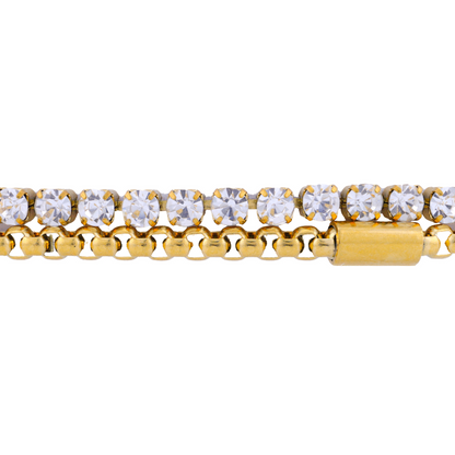 Double Layered Tennis Bracelet  - 18K Gold Plated/ Anti Tarnish -Waterproof