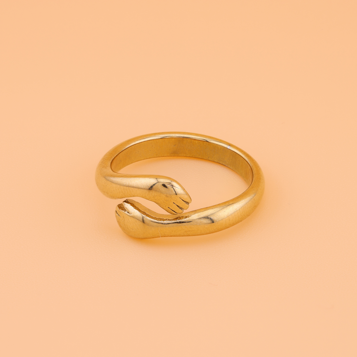 Chunky Love hug ring - 18K Gold Plated/ Anti Tarnish -Waterproof