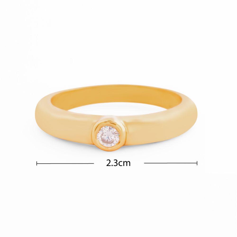925 Sterling Silver 18K Gold Plated Majestic Gold  Ring Band