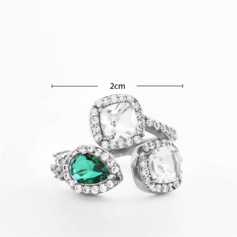 925 Sterling Silver Rhodium-Plated Victorian Splendor Ring