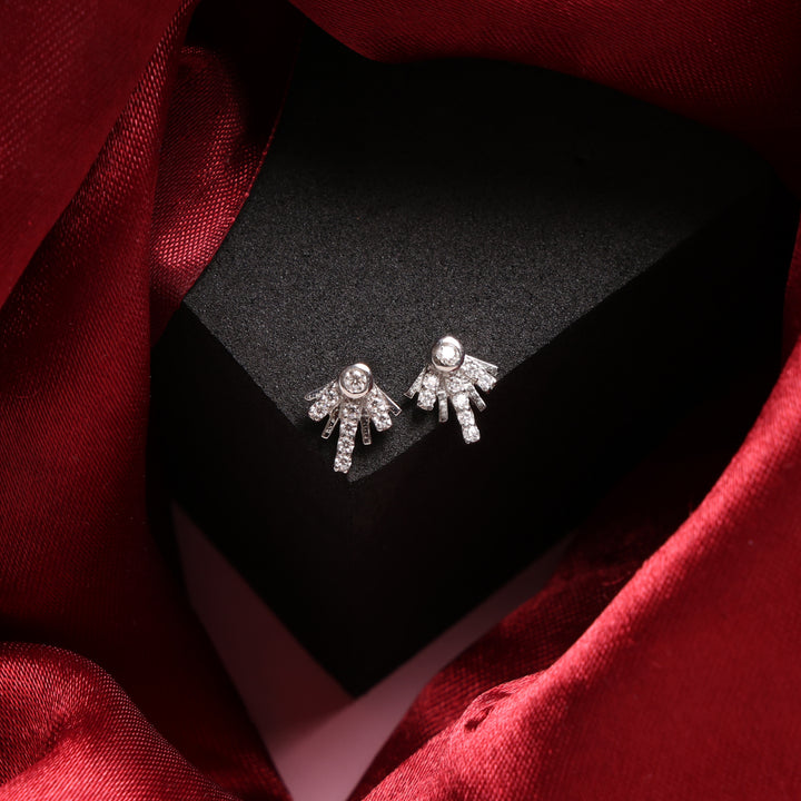 925 Silver Moissanite Raya stud Earrings for women