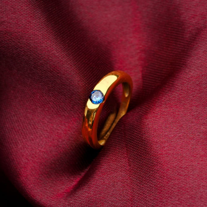 925 Sterling Silver 18K Gold Plated Tanzanite Solitaire Ring