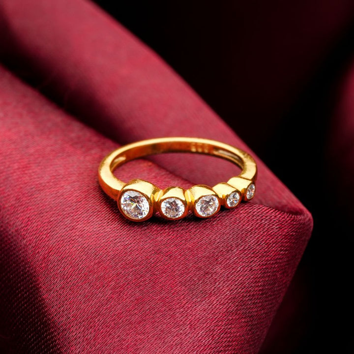 925 Sterling Silver 18K Gold Plated Cascade Glow Ring
