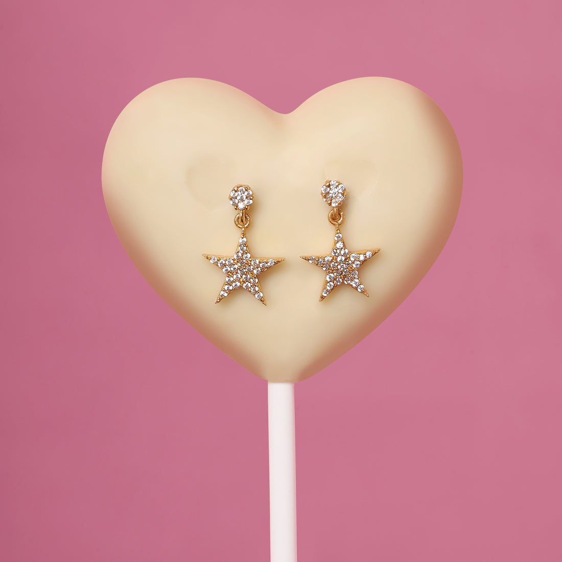 925 Sterling Silver 18K Gold Plated Starlit Drop Earrings