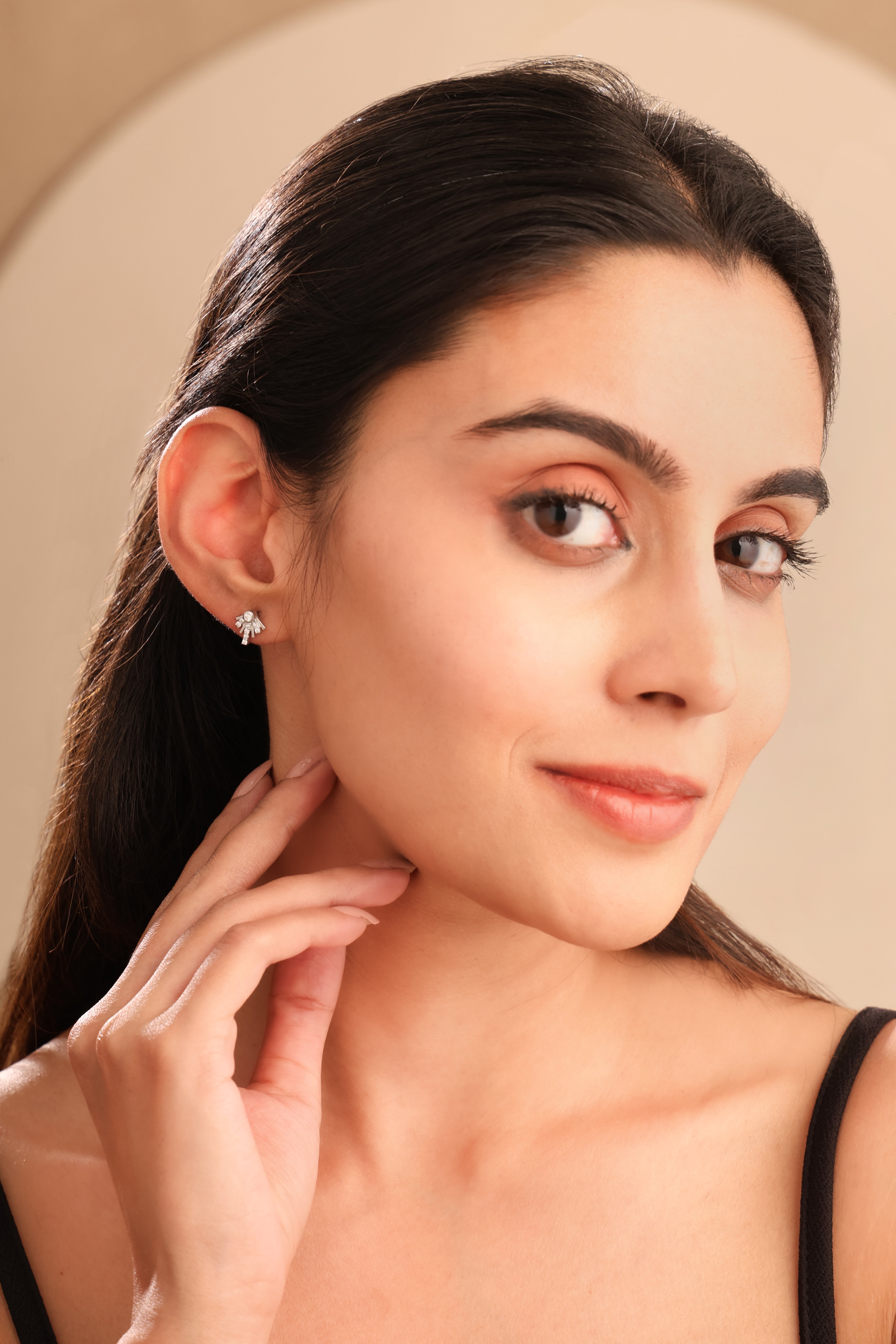 925 Silver Moissanite Raya stud Earrings for women