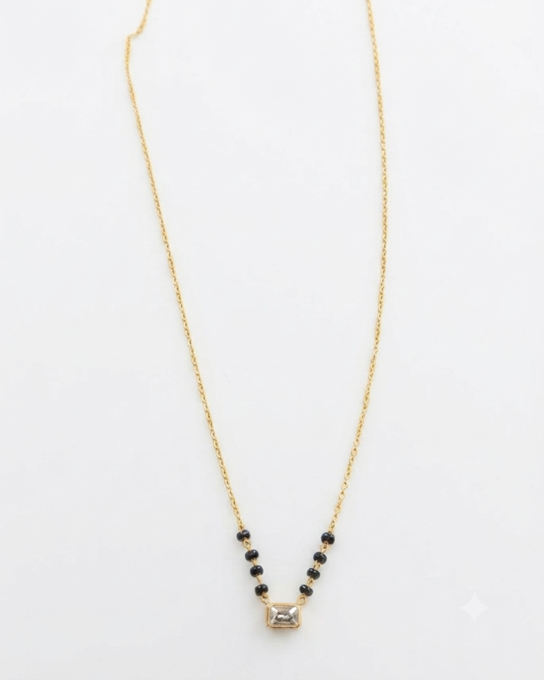 925 Sterling Silver Minimal Octa 18K Gold Plated Mangalsutra Necklace