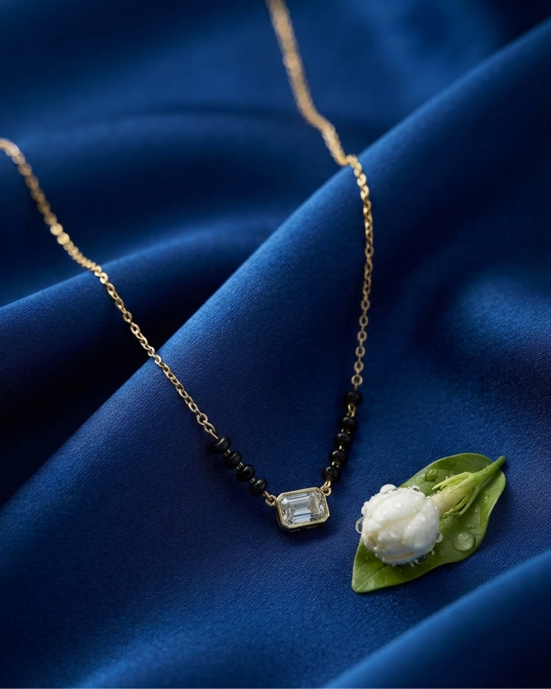 925 Sterling Silver Minimal Octa 18K Gold Plated Mangalsutra Necklace