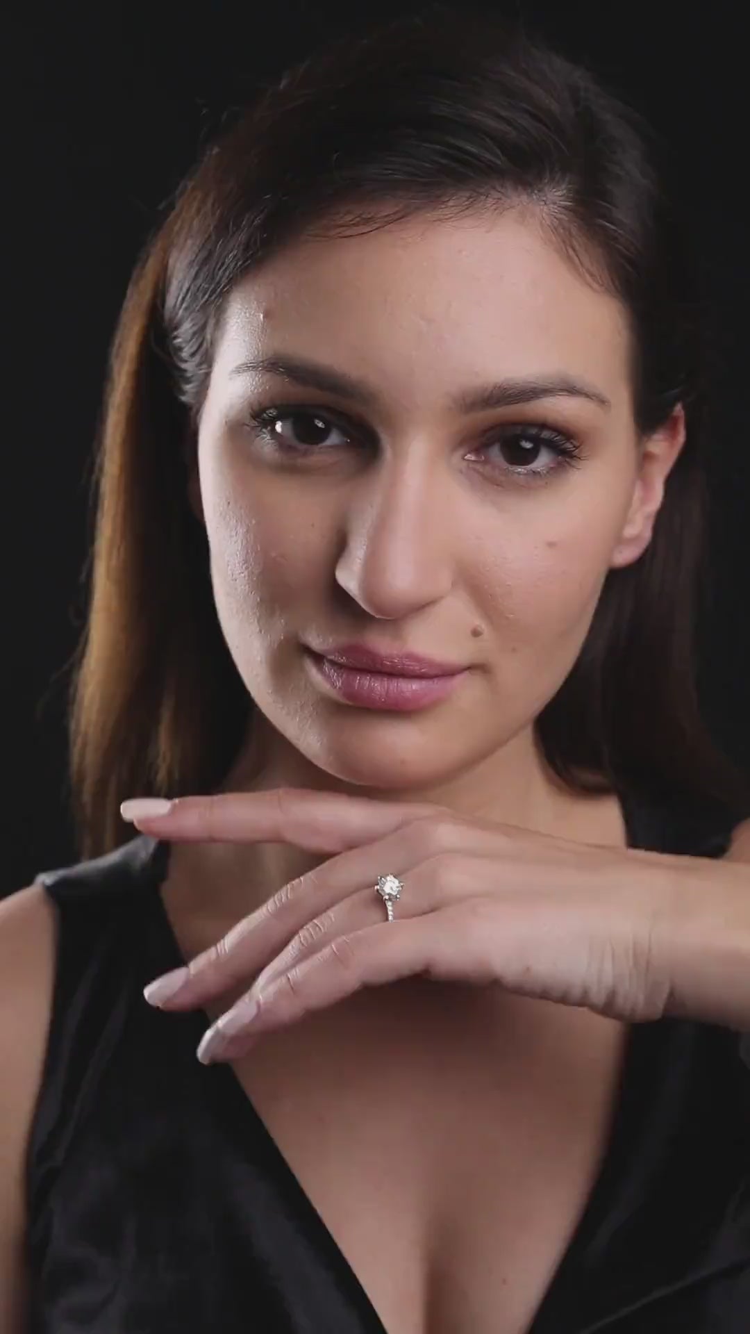 Soraya Luxe 925 Sterling Silver Moissanite Diamond Rhodium-Plated  Solitaire Ring