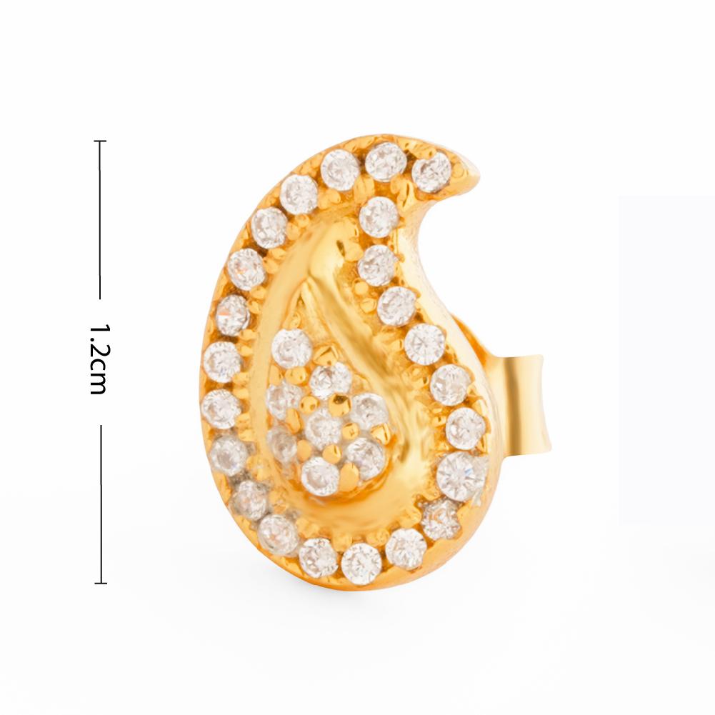 925 Sterling Silver 18K Gold Plated Drizzle Studs