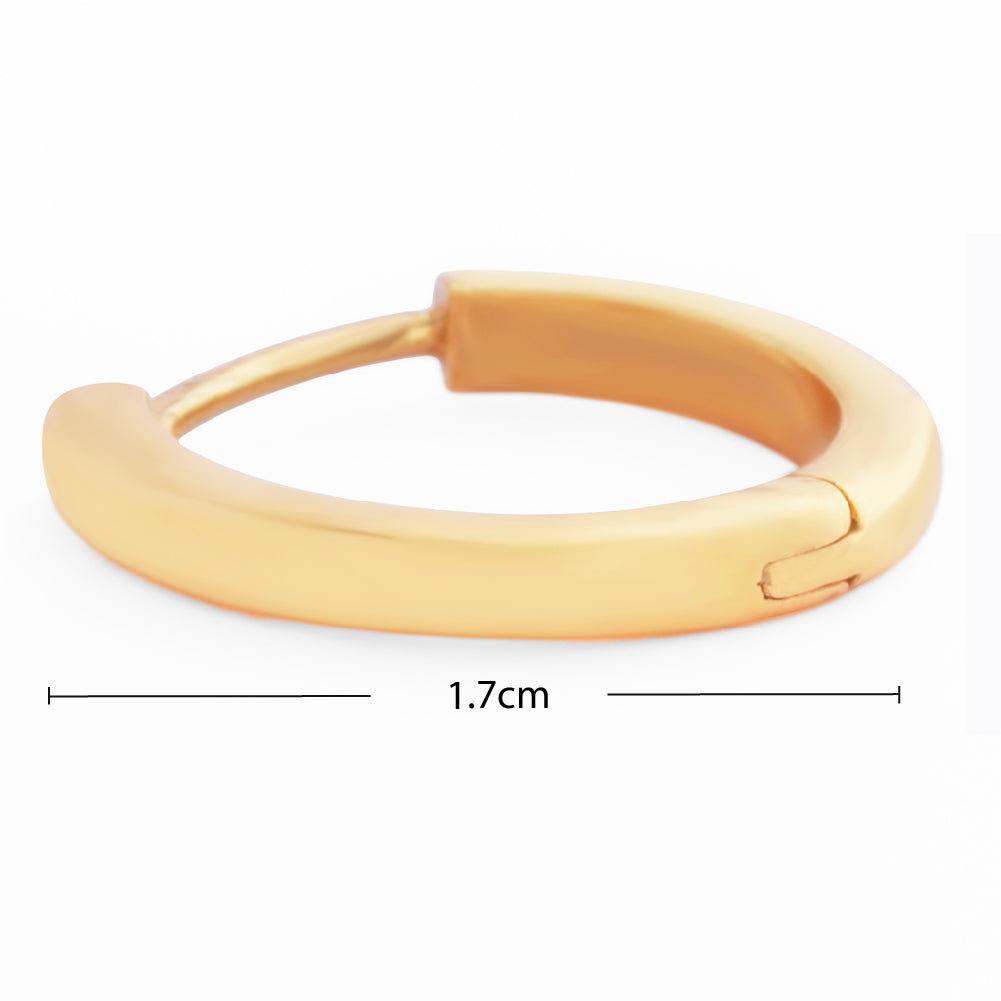 925 Sterling Silver Classic 18K  Gold Plated Hoop Earrings